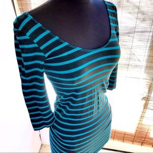 BEBE Striped Mini Dress